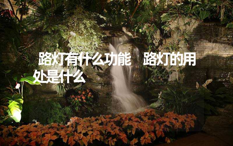 路灯有什么功能 路灯的用处是什么